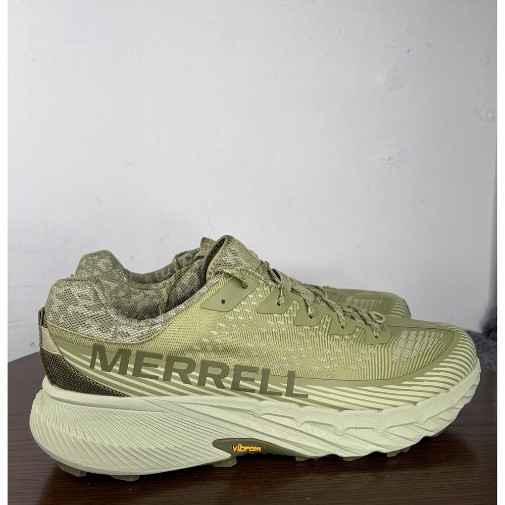 Merrell Agility Peak Trail Shoes Men's 15 Green Hiking Outdoor Vibram Sneakers - Picture 4 of 16